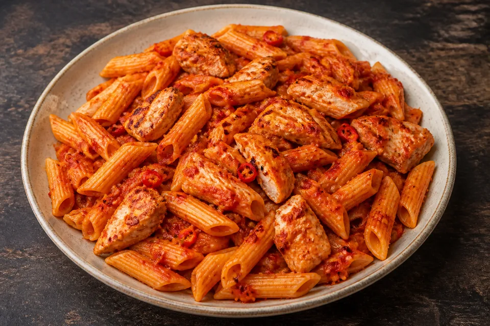 Acı Soslu Tavuklu Penne