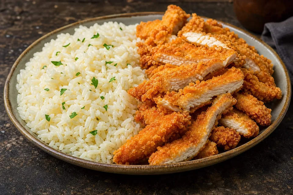 Çıtır Tavuklu Pilav