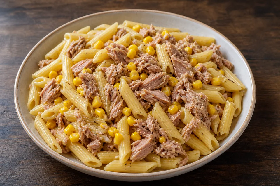 Ton Balıklı Mısırlı Penne